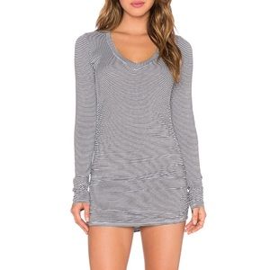 Saint Grace long sleeve mini dress medium striped